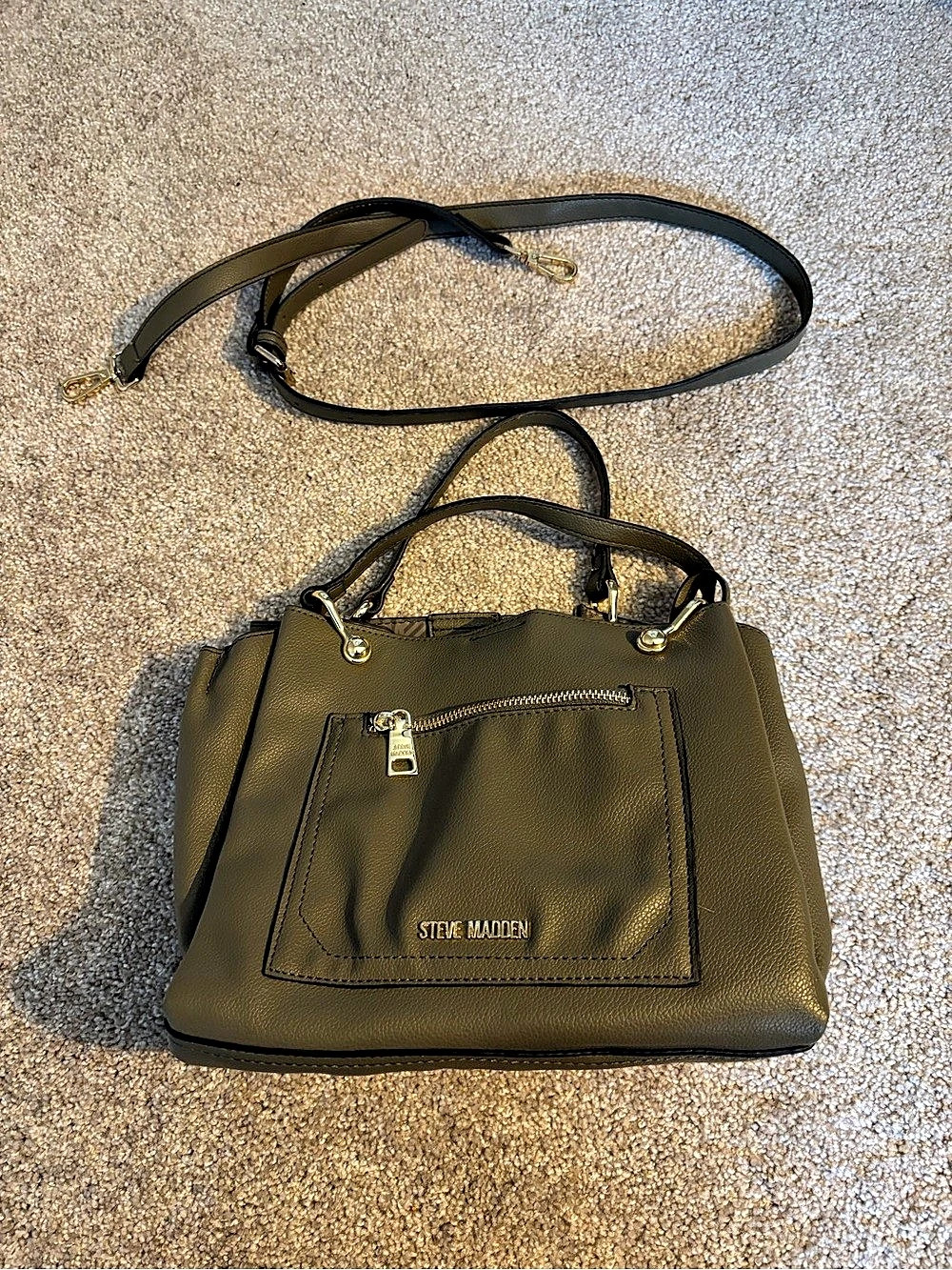 Steve Madden Olive Shoulder Bag with Card Holder